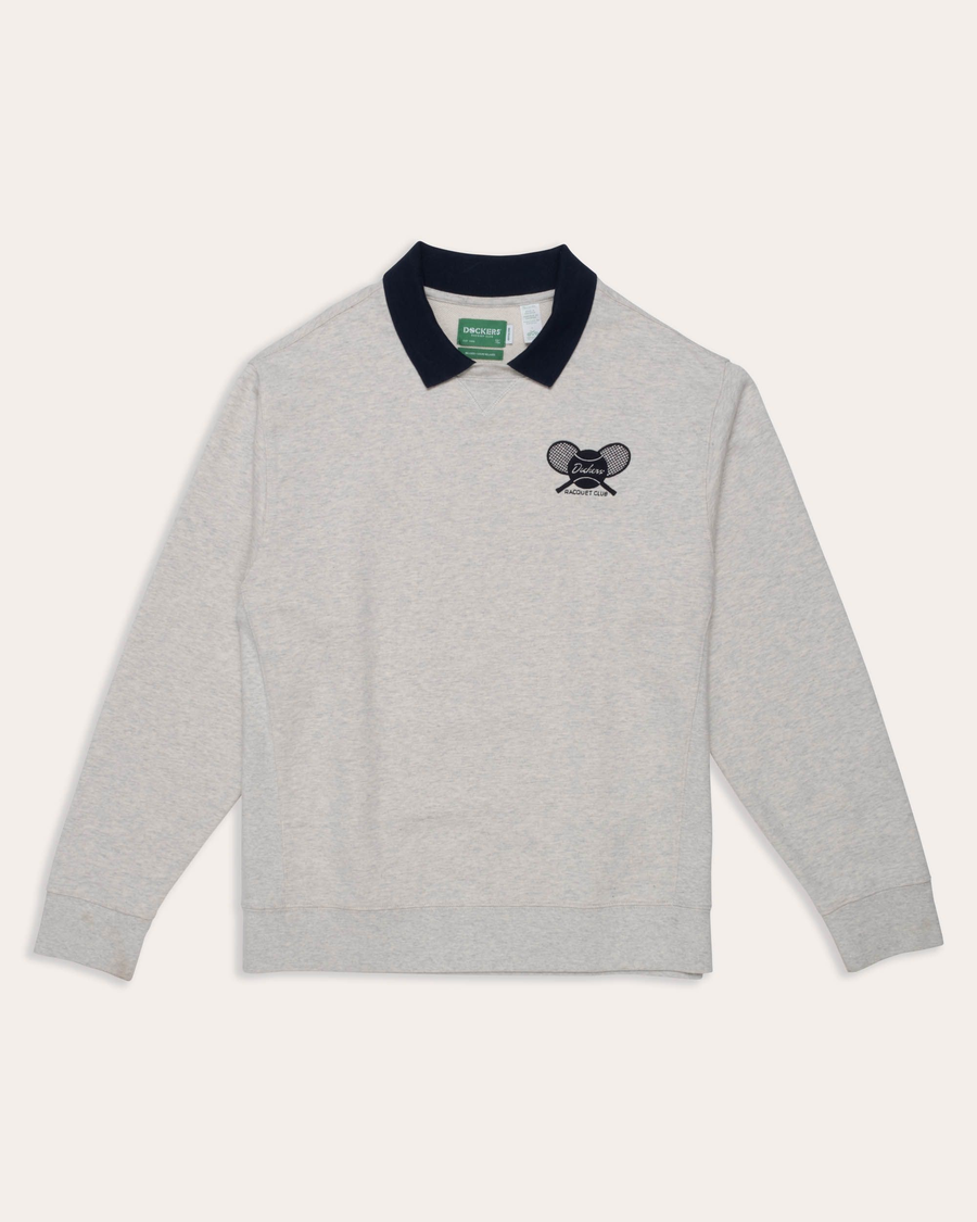 (image for) Generous Racquet Club Collared Sweatshirt, Relaxed Fit